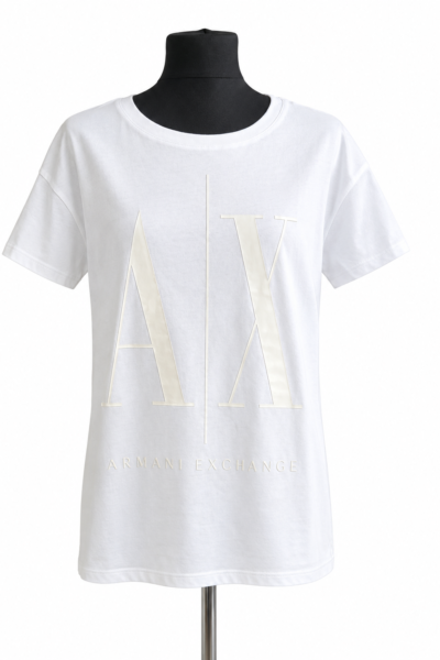 biały t-shirt z białym logo