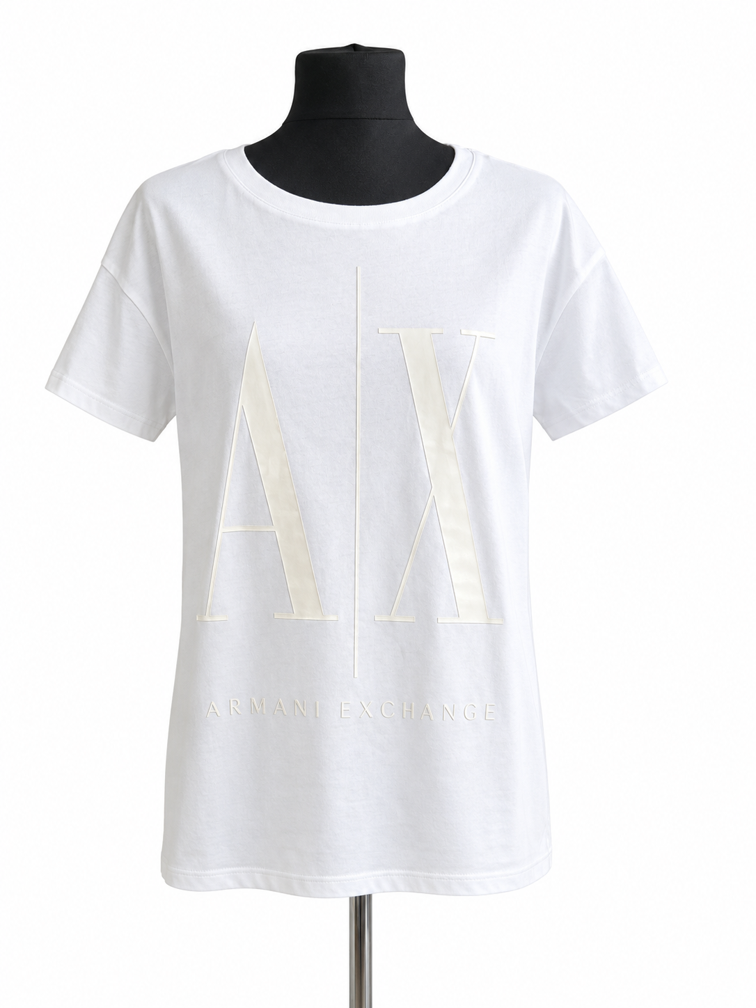 biały t-shirt z białym logo